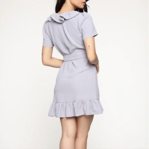 fashion NOVA Attention Grabber Ruffle Mini Dress Size Medium - Picture 14 of 14